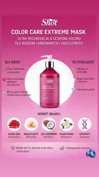 SHOT COLOR CARE EXTREME MASK 250 ml
